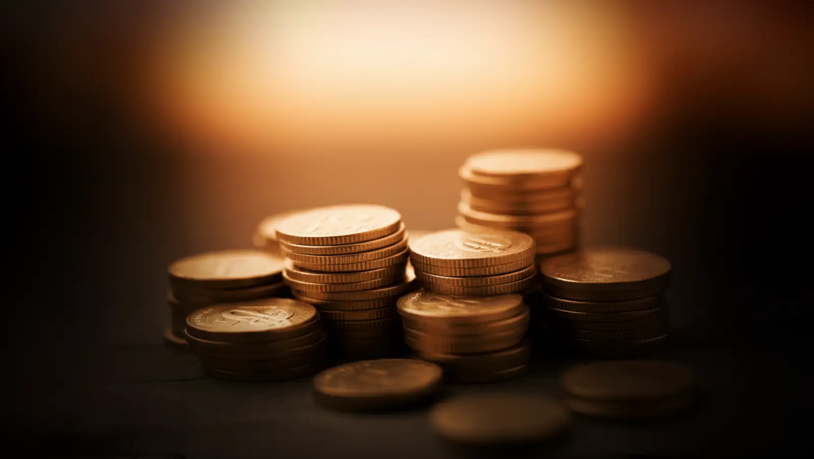 쌓여있는 동전