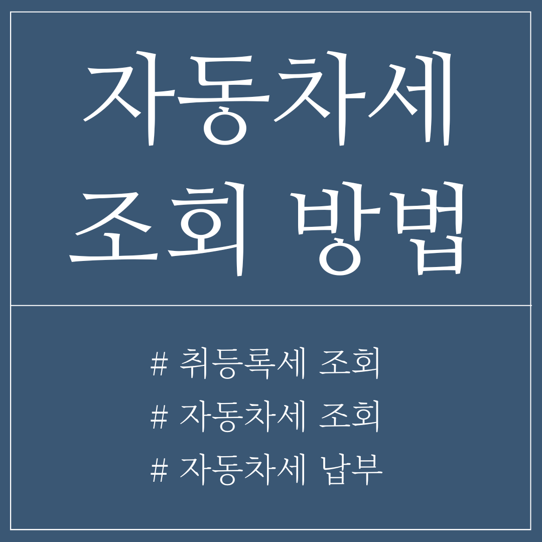 자동차세조회
