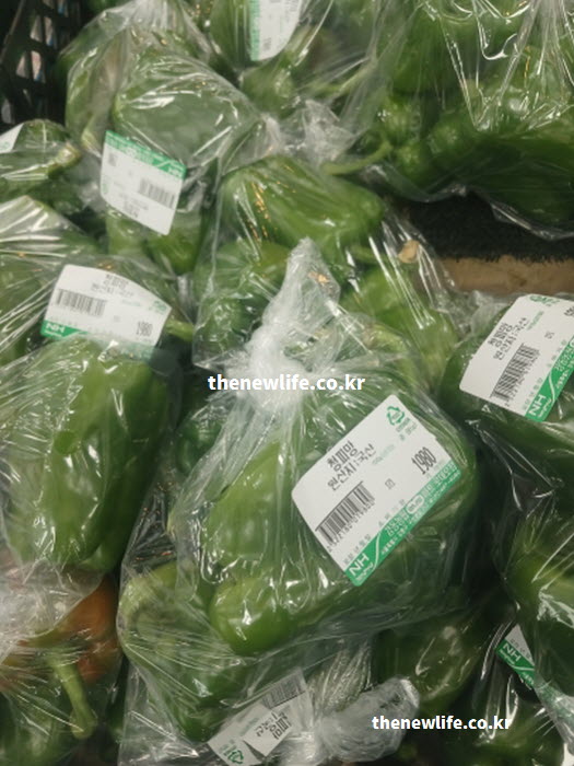 피망 효능의 섭취 방법에 사용하기 좋은 싱싱한 실사진