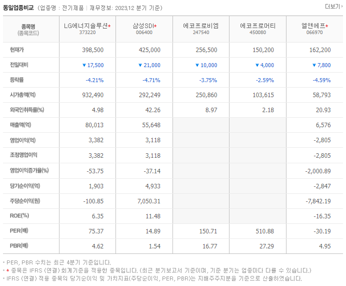 LG에너지솔루션_동종업비교자료