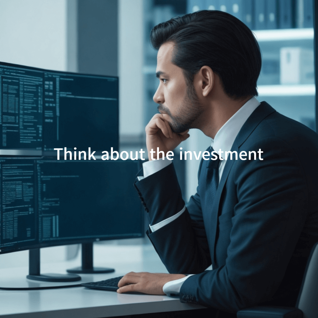 투자에 대해 생각하는 그림