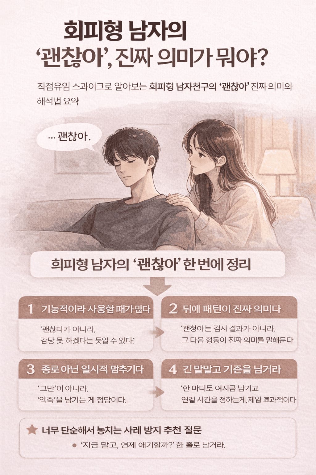회피형 남자의 심리 패턴과 말의 의미 해석법