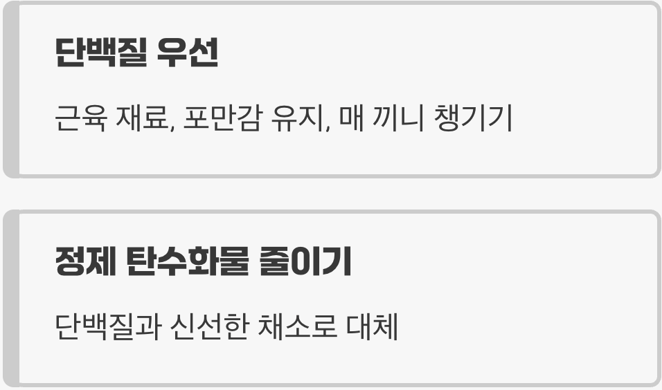 원칙 2. '양'이 아닌 '질'을 생각하는 식사