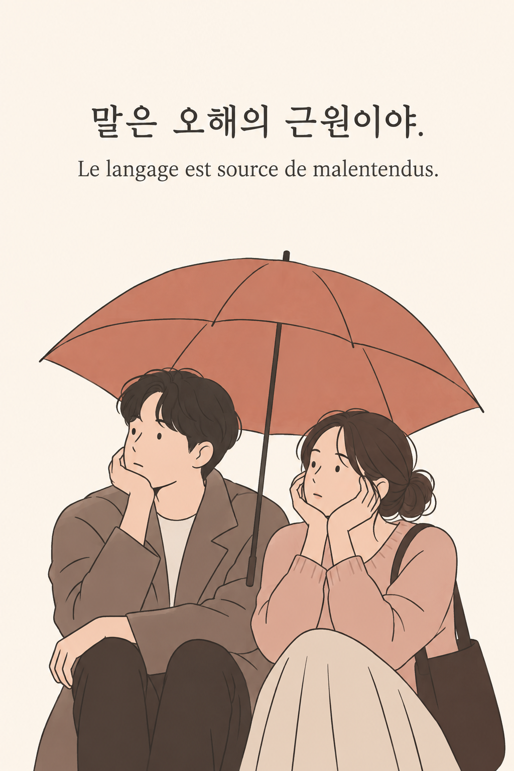 말은 오해의 근원이야. 프랑스어 원문과 함께 담은 어린 왕자 그림 이미지