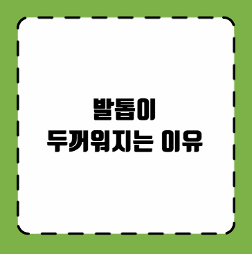 발톱이 두꺼워지는 이유