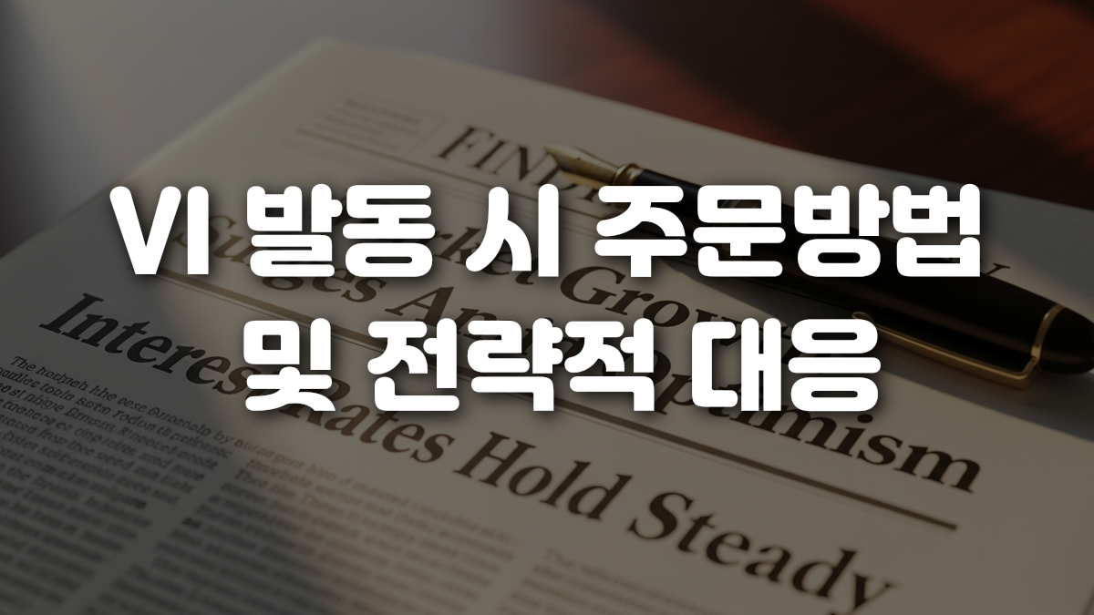 VI 발동 시 주문방법 및 전략적 대응