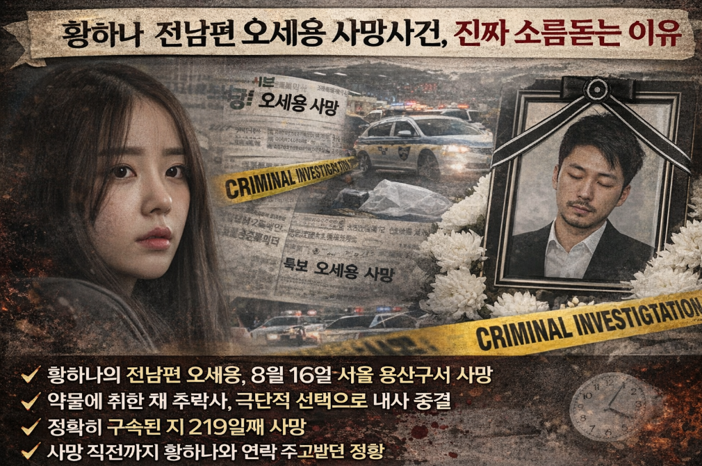 황하나 전남편 오세용 사망사건, 숨겨진 진실이 밝혀졌다