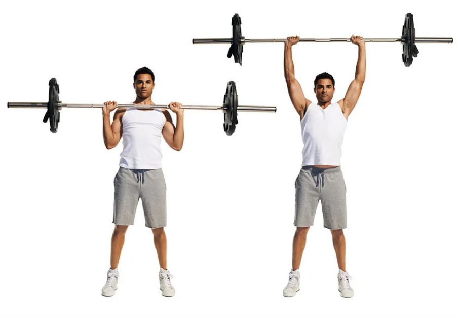 어깨운동하는 남성 사진