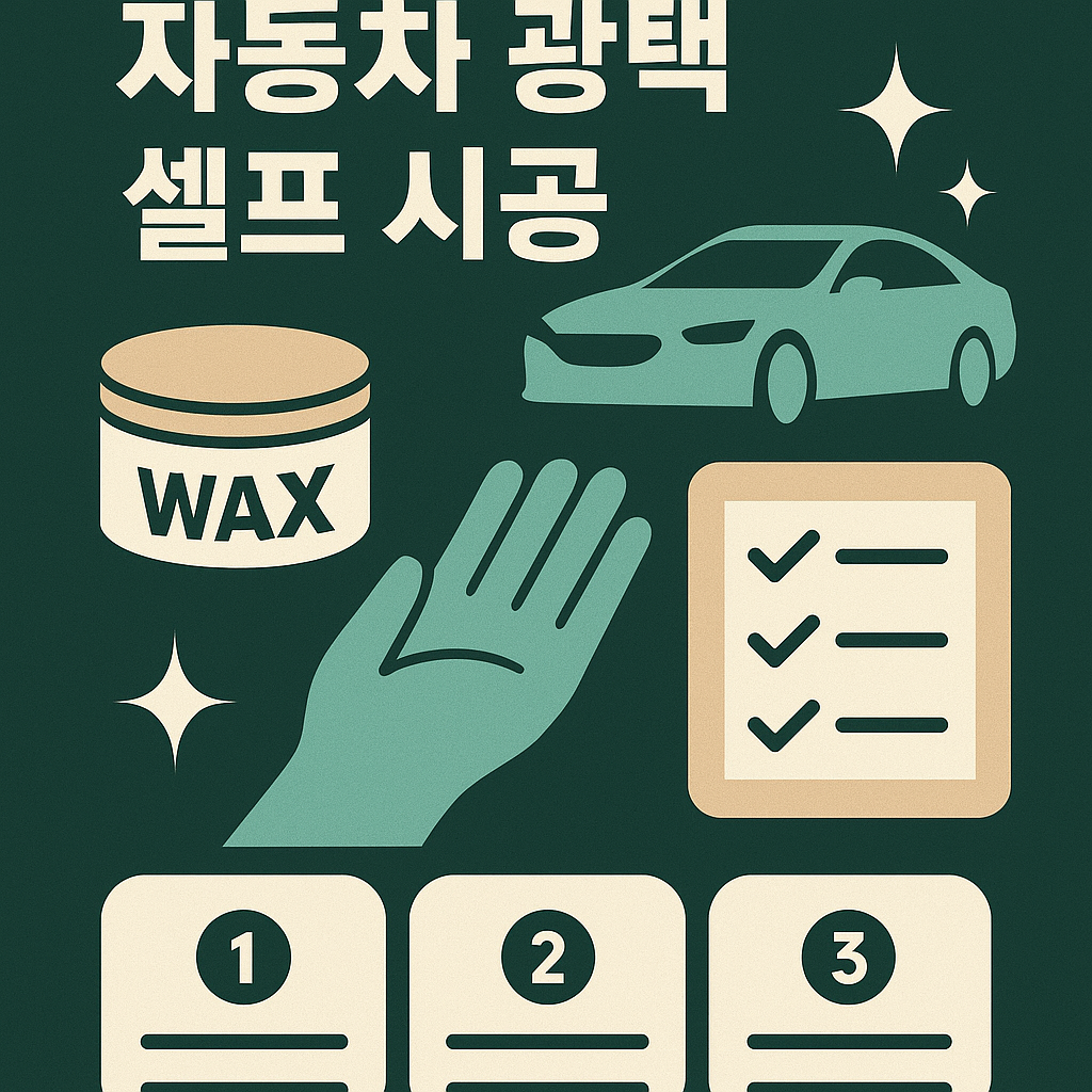 자동차 광택 셀프 시공 방법 초보도 반짝반짝 광택 내는 5단계 꿀팁!