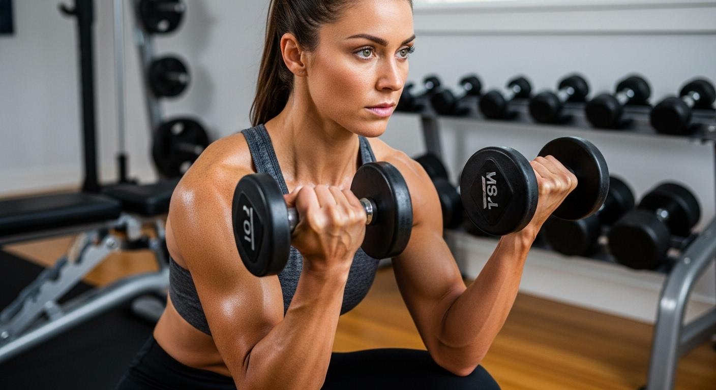 팔뚝살 운동 아령