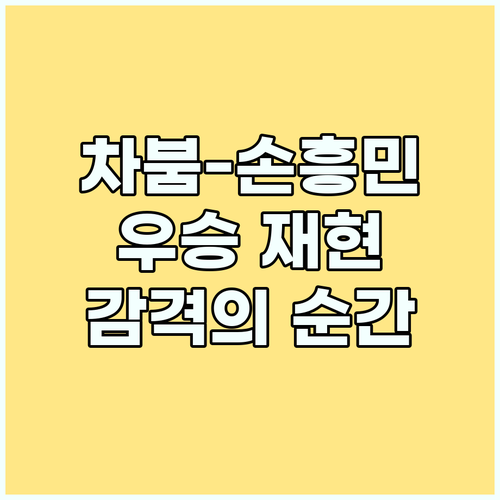 차범근-손흥민, 유럽대항전 결승 우승