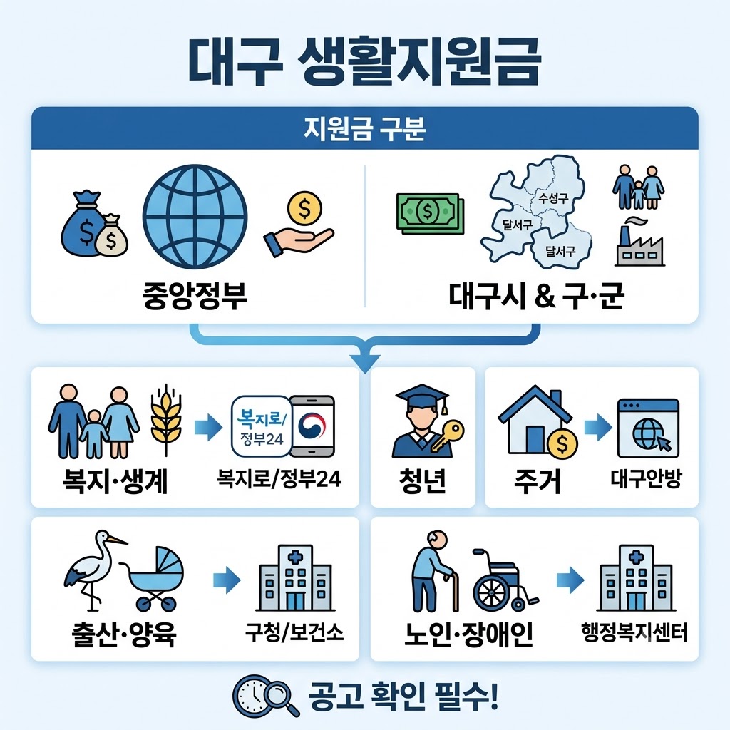 대구 지원혜택 유형 확인