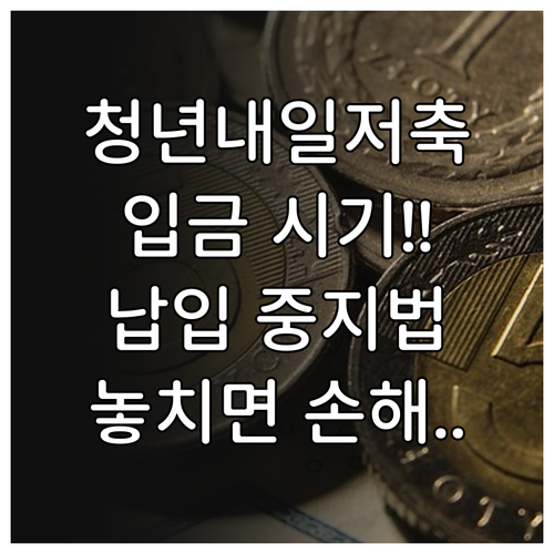 청년내일저축계좌 본인저축금 입금 시기..