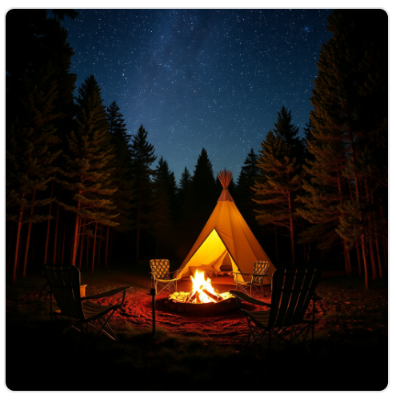 캠핑 모닥불 사진