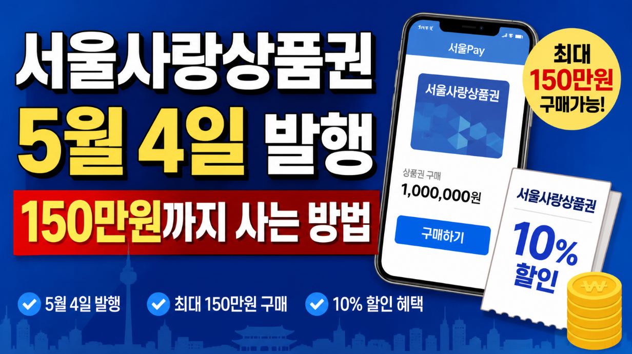 서울사랑상품권 150만원 한도 꽉 채우는 법 3분 완벽 정리
