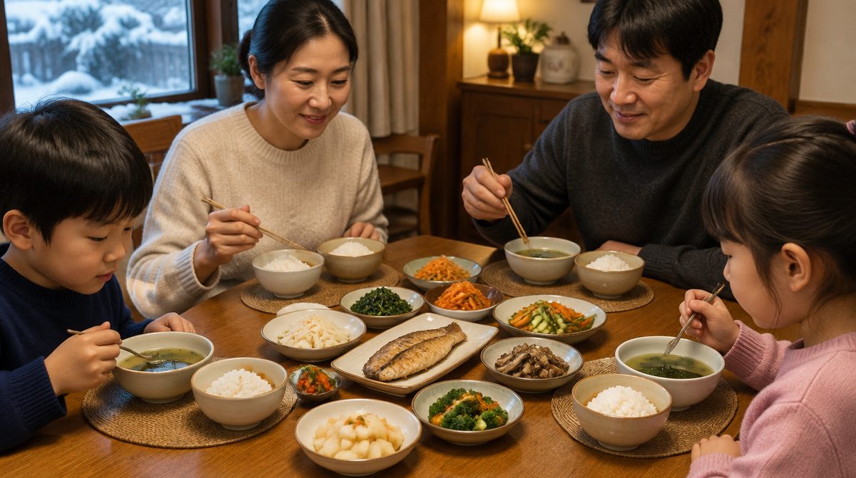싱겁게 차린 겨울 저녁 식탁, 뇌출혈 혈압 관리 식사