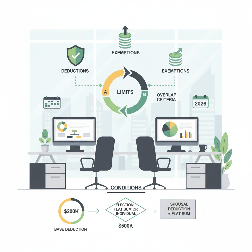공제·비과세 항목 한도(2026년) 중복 적용 핵심 조건 기초공제 2억 원 일괄공제와 택일의 경우