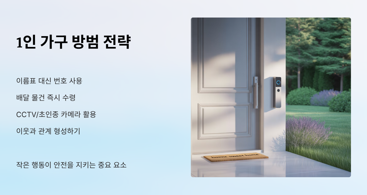 1인 가구 방범 전략