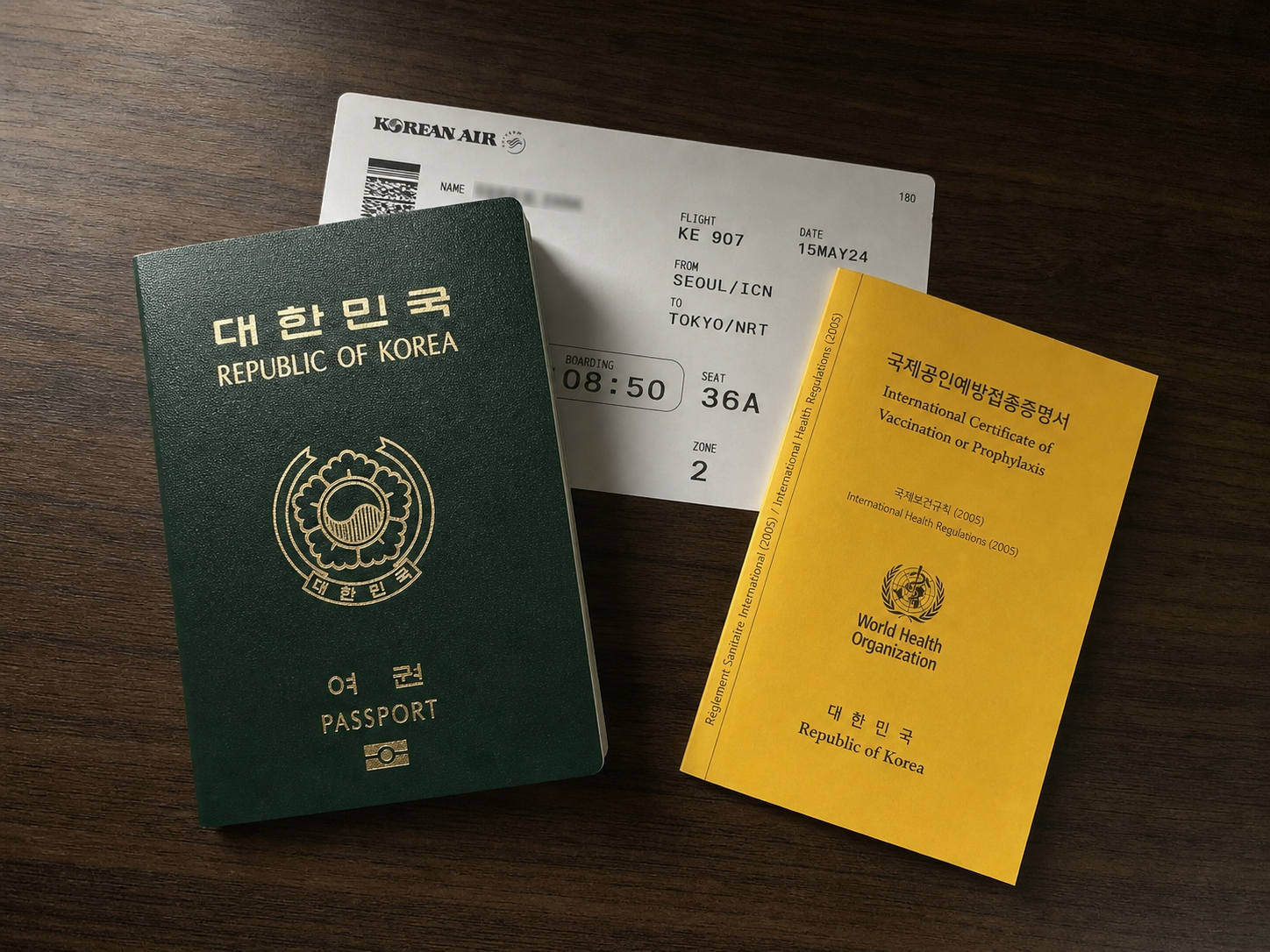 황열 예방접종 증명서 노란 수첩 여권