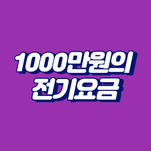 1000만원의 전기요금
