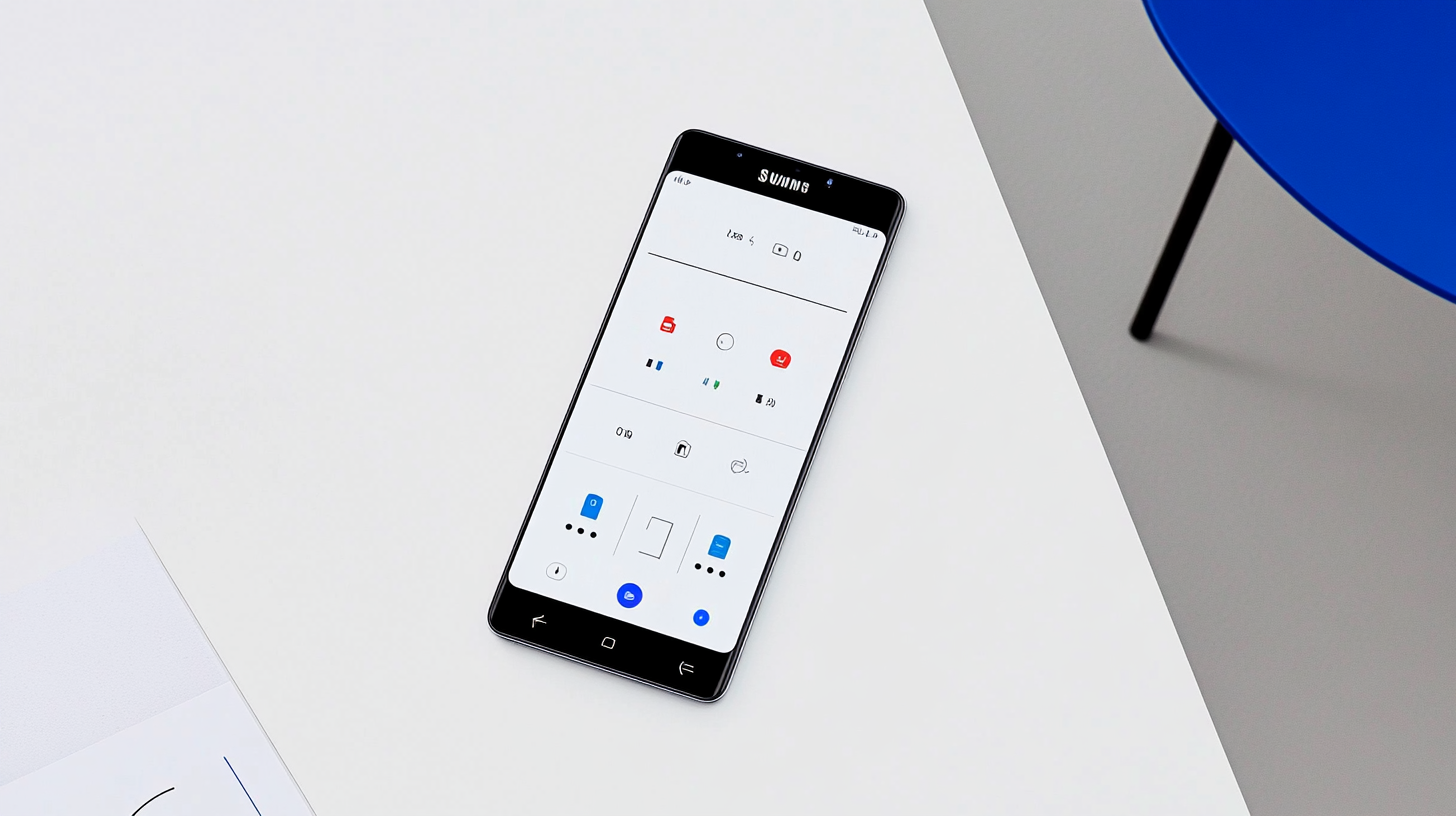 삼성 AI 콤보의 조작 인터페이스 클로즈업으로, 바쁜 도시 생활을 위한 편리하고 통합된 조작 특징을 강조합니다.