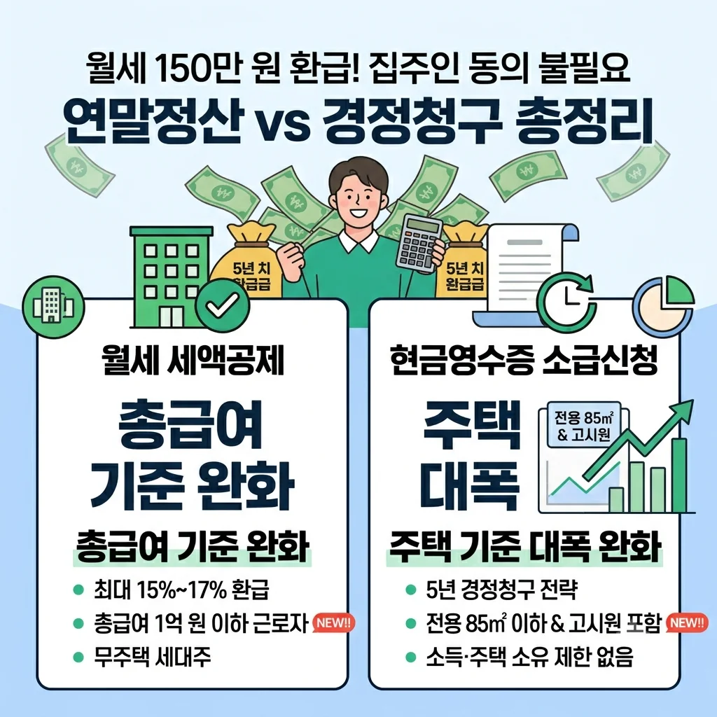 월세 세액공제 총급여 8천만원 이하 무주택 세대주 자격 요건 안내도