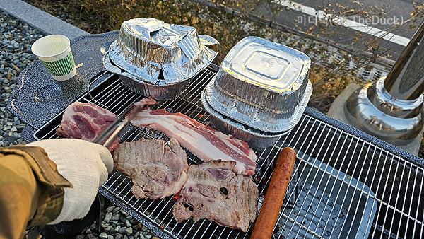 거제도 탑포마을에서 바베큐