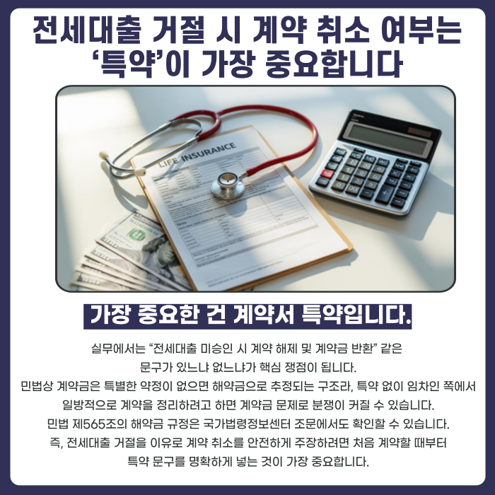 전세대출 거절 시 계약 취소 여부