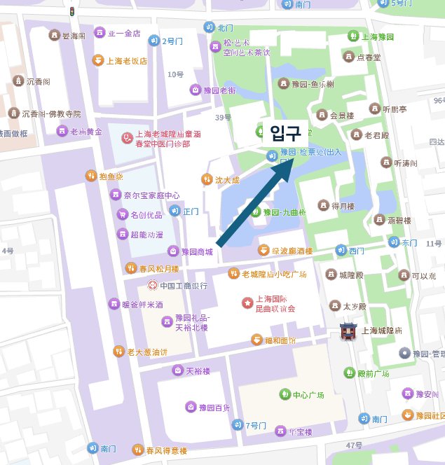 예원 지도 3, 입구