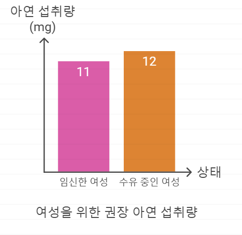 임산부 수유부 권장 섭취량