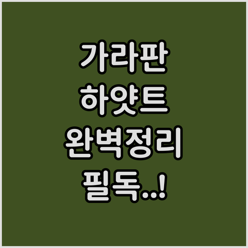 사이판 가라판 중심가 호텔 하얏트 리..