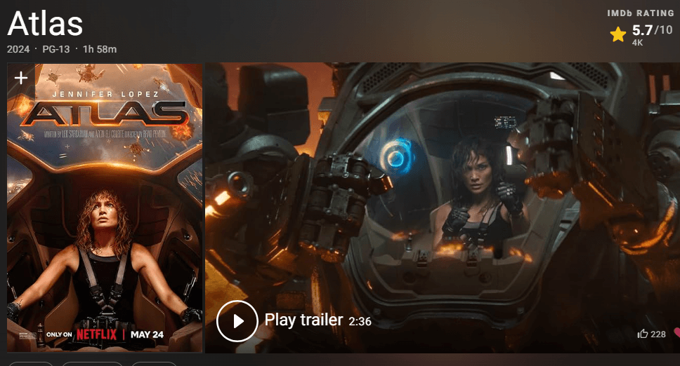 아틀라스 줄거리 평점 후기