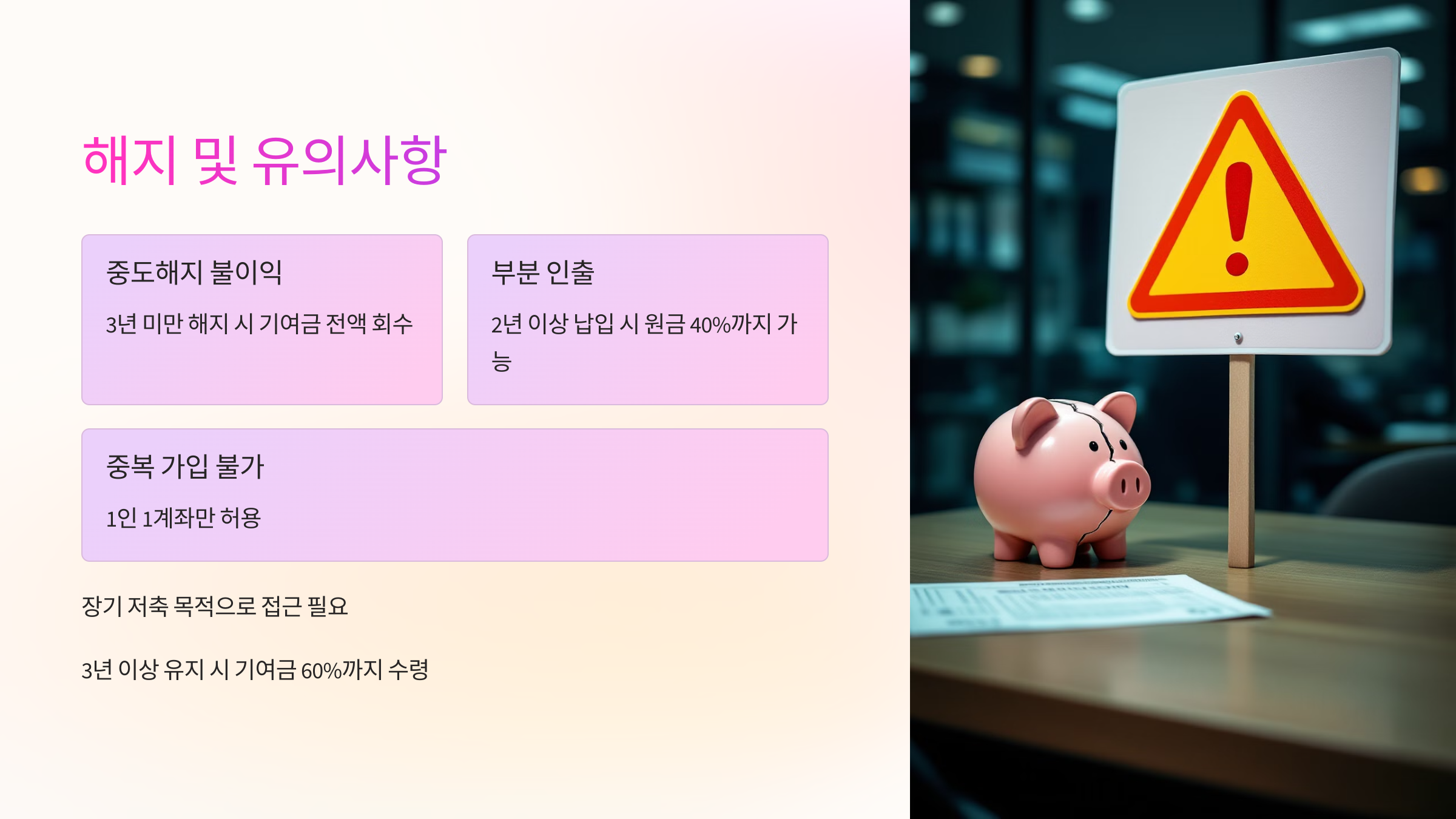 ⚠️ 해지 및 유의사항