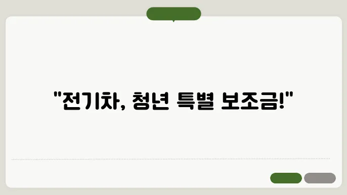 전기차 모델 선정 기준
