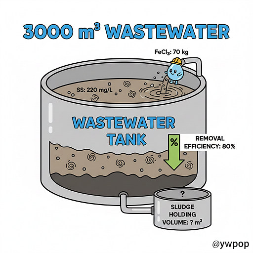 SS 제거 FeCl3 침전 제거효율