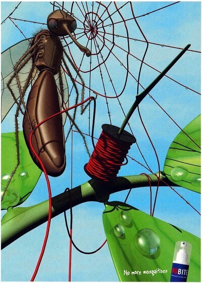 살충제 광고 카피 인쇄광고