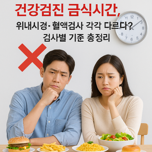 건강검진 금식시간, 위내시경·혈액검사 각각 다르다? 검사별 기준 총정리