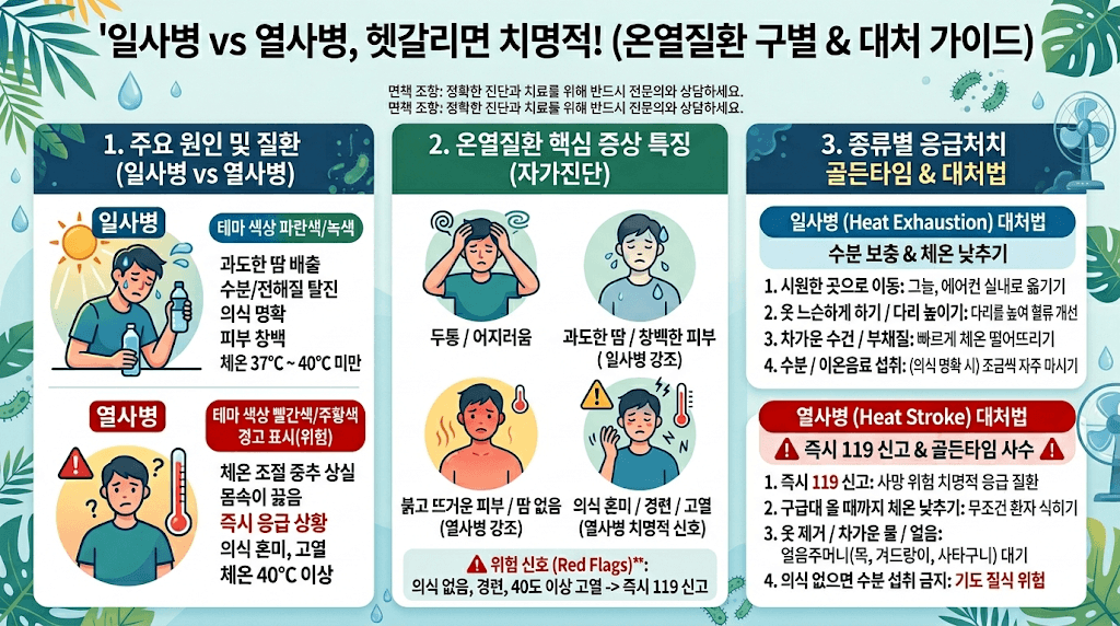 일사병과 열사병 구별법