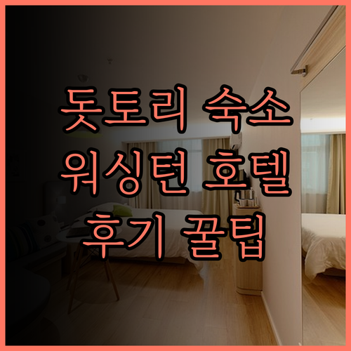 돗토리 여행 필수 숙소 돗토리 워싱턴