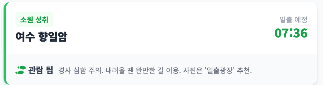 여수 향일암 인포그래픽