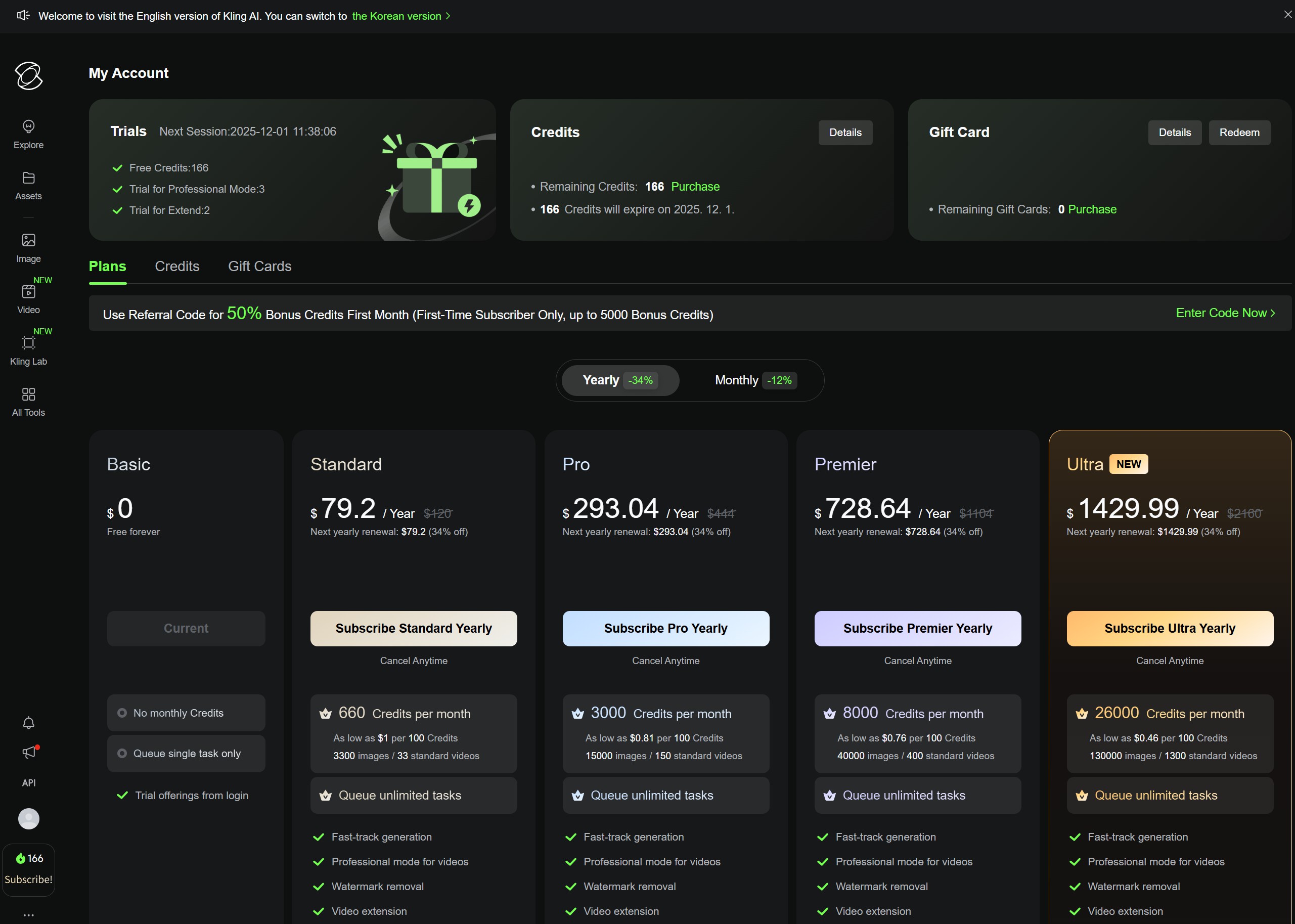 Kling AI Pricing and Plans