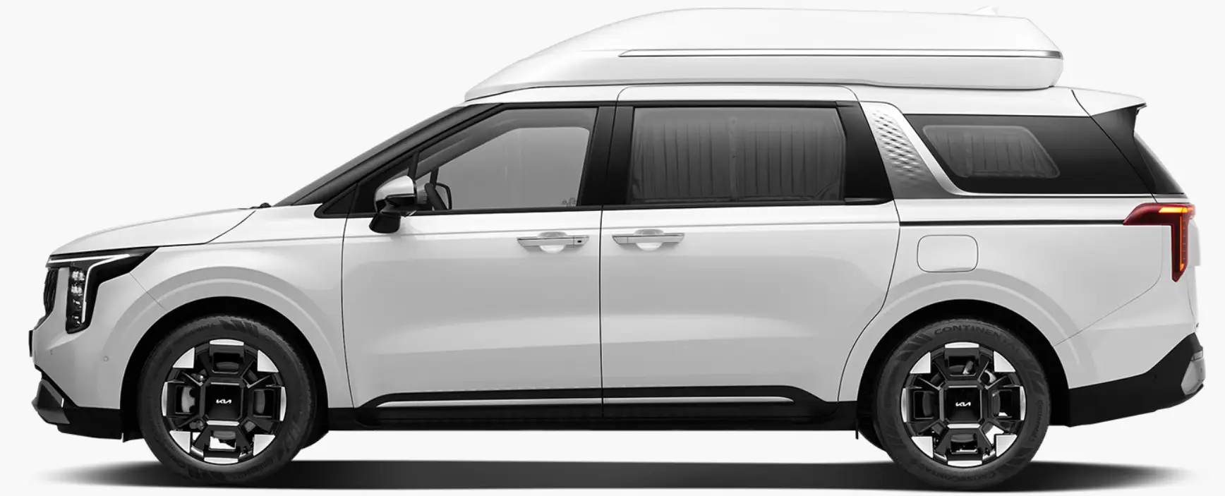 흰배경 흰색 카니발의 측면 이미지