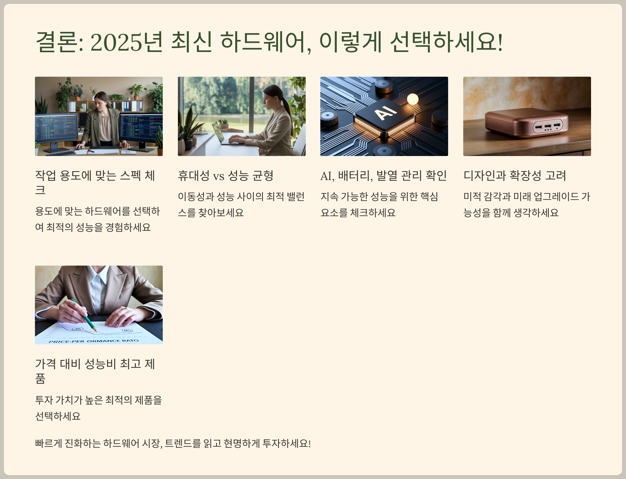 2025년 최신 하드웨어, 이렇게 하세요!