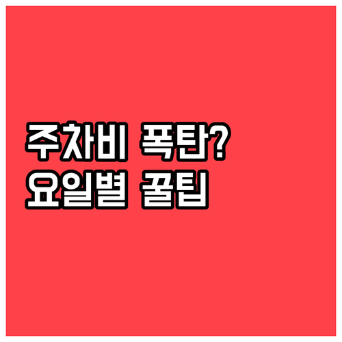 김포공항 주차 요금 계산법과 요일별 ..