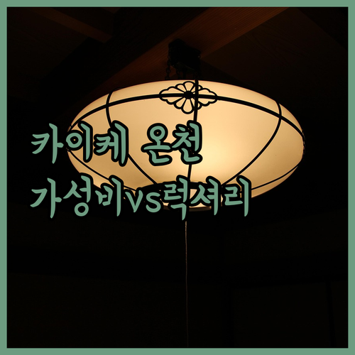 가성비부터 럭셔리까지 카이케 온천 숙..