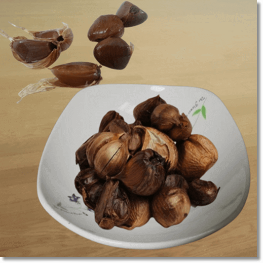 흑마늘 만들기, 접시에 담긴 흑마늘