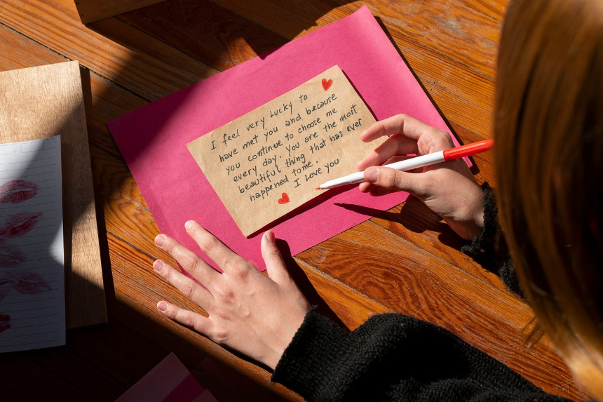 Prepare a handwritten letter in advance and give it as a surprise gift