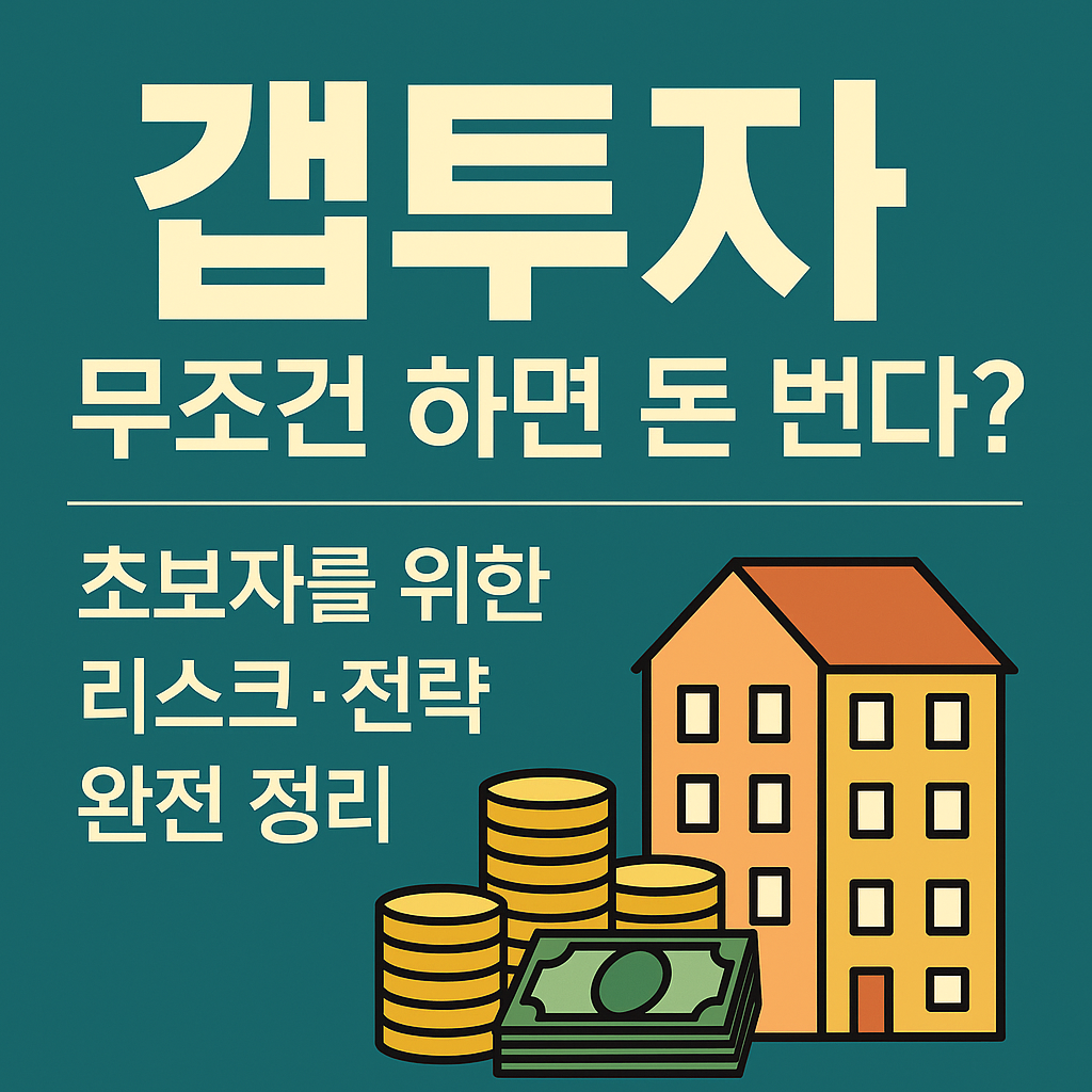 갭투자, 무조건 하면 돈 번다? 초보자를 위한 리스크·전략 완전 정리