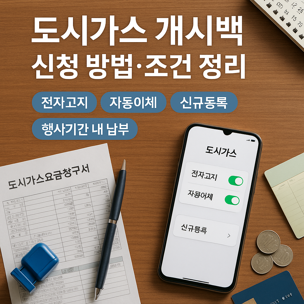 도시가스 개시백 신청 방법