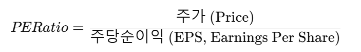 PE Ratio 공식 관련